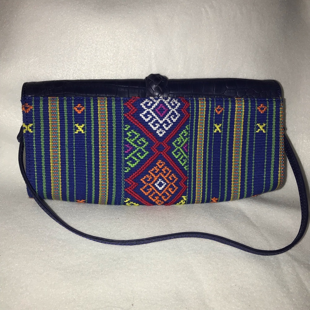 Brand New Genuine Leather Ethnic Clutch Purse - Picture 4 of 5
